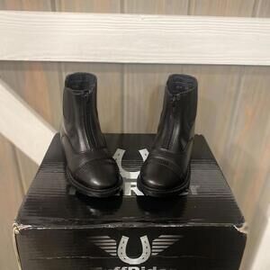 TuffRider Children’s Starter Front Zip Paddock Boots- Size 10